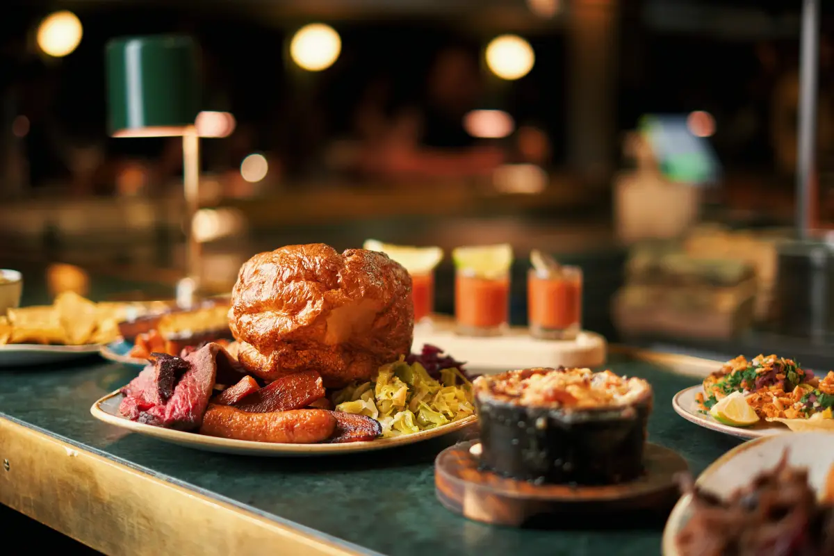 Roast trimmings and sides at temper Soho