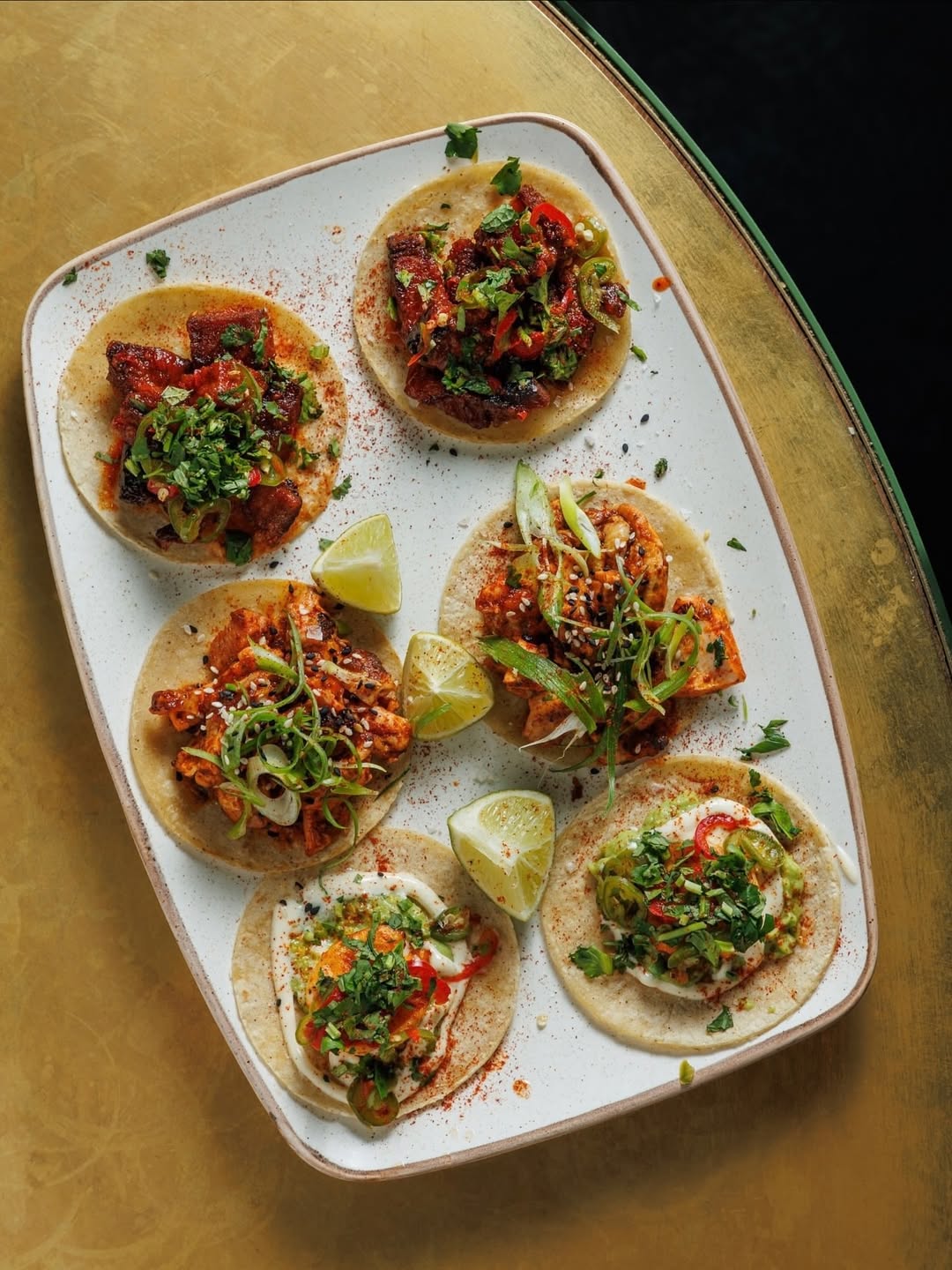Short-rib tacos at temper