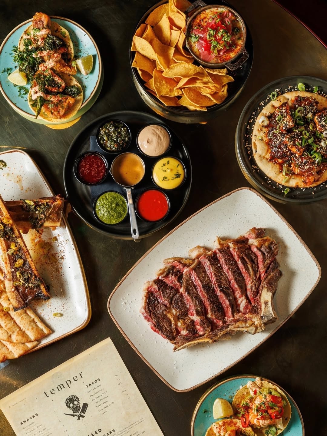 Fire-cooked meat over coals at temper London
